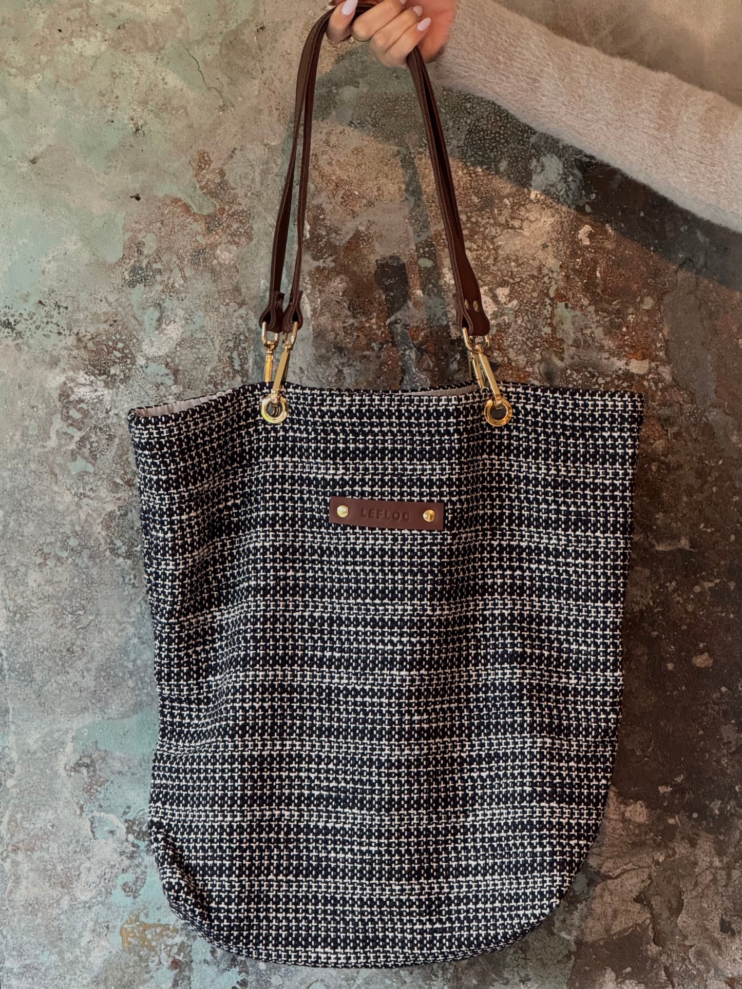 Bolso Mina azul cenefa