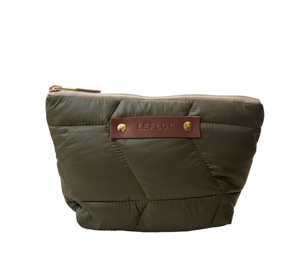 Neceser verde acolchado