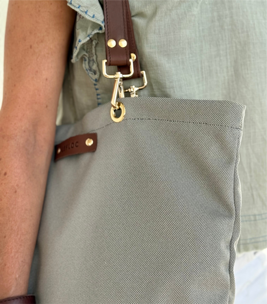 Bolso Mina gris tela técnica