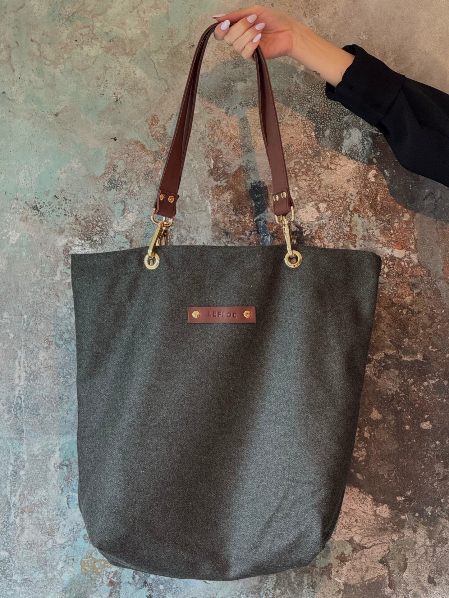 Bolso Mina verde lana