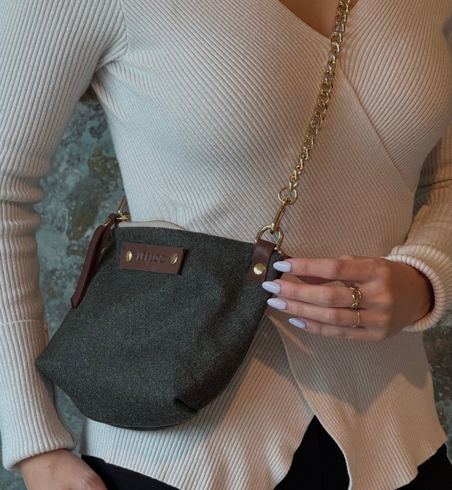 Bolso Lilbag verde lana