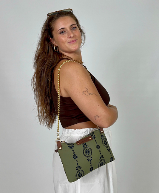 Bolso Lili verde bordado