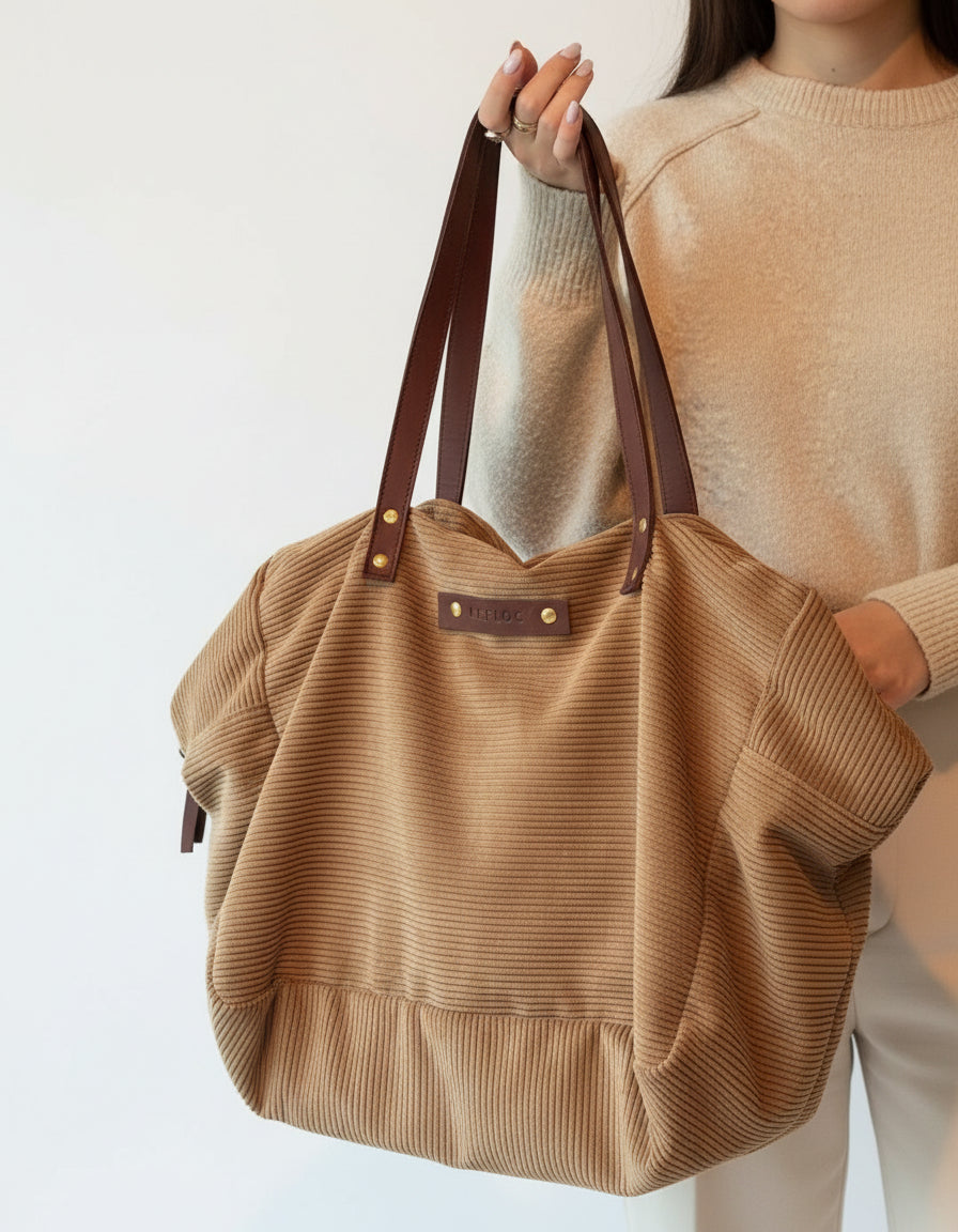 Bolso Ro marrón pana