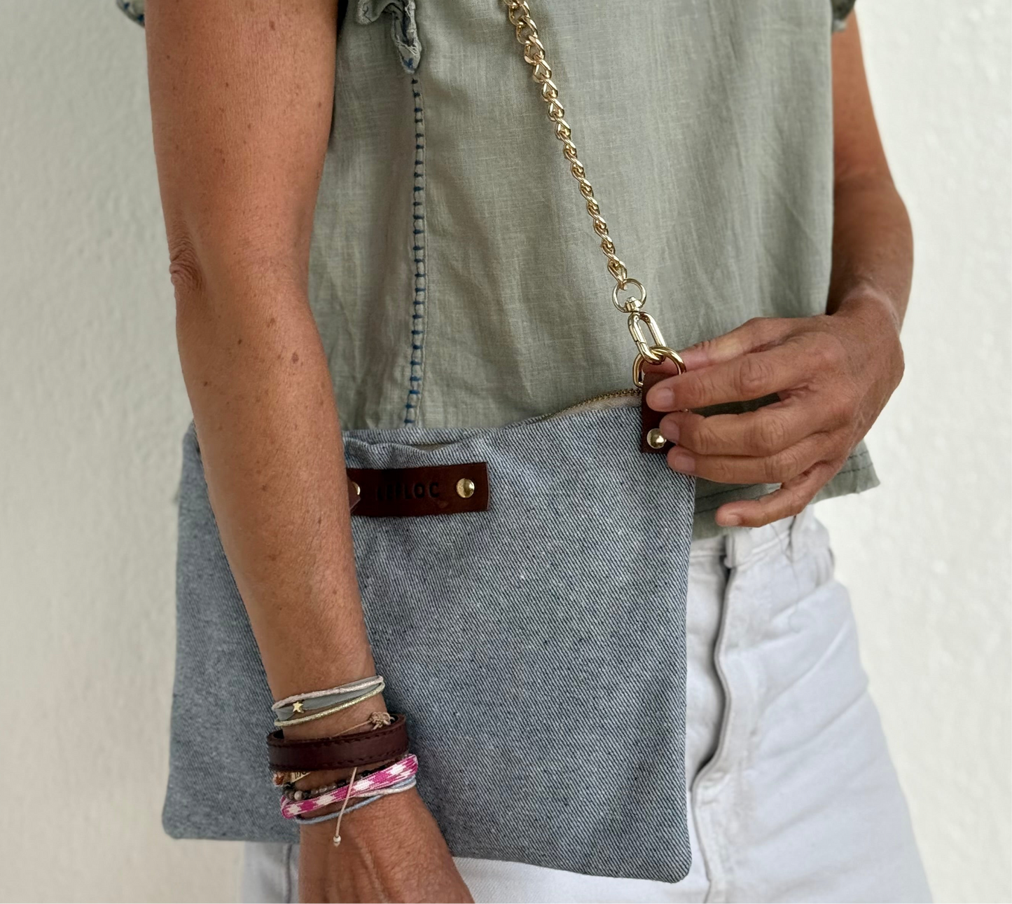 Bolso Lili tejano claro