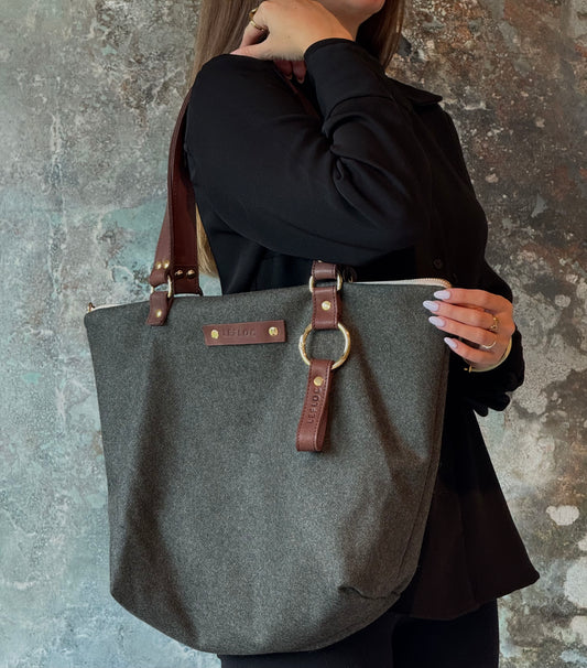 Bolso Paula verde lana