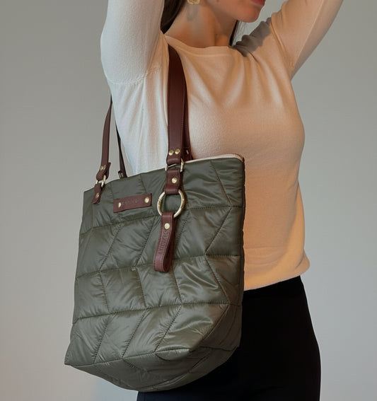 Bolso Paula verde acolchado