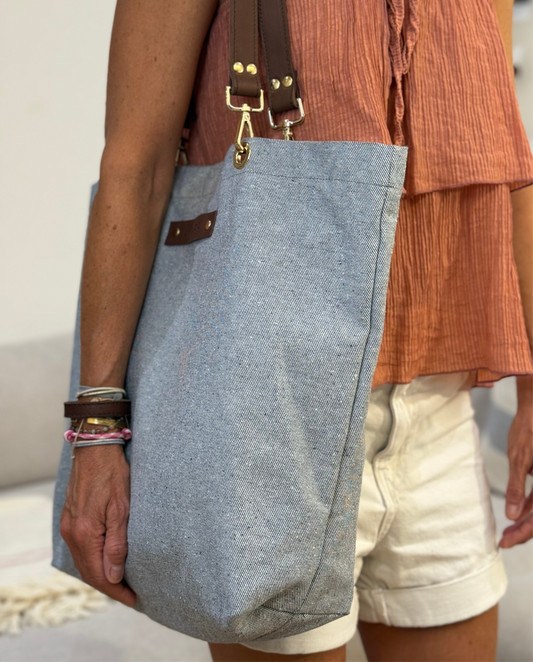 Bolso Mina tejano claro