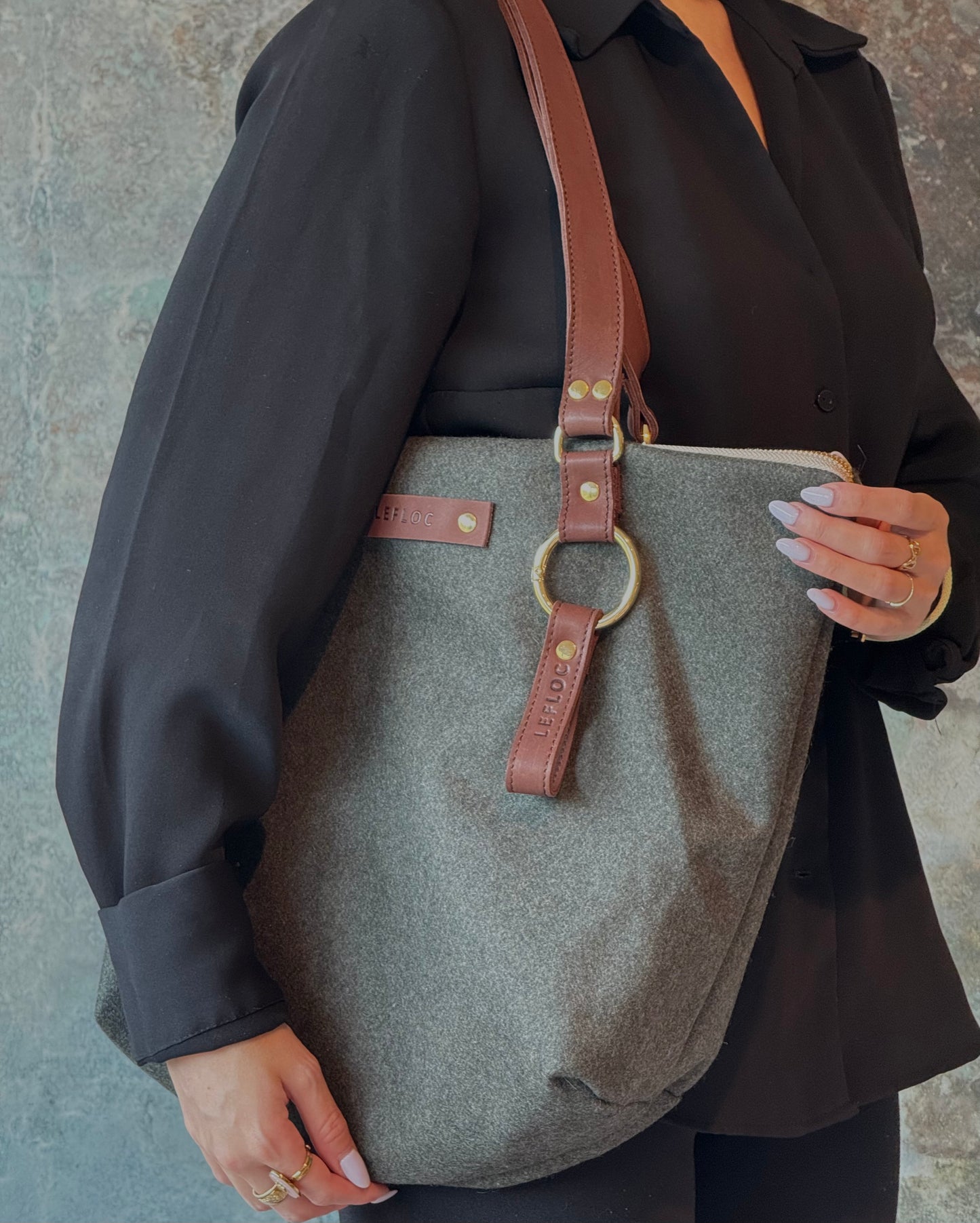 Bolso Paula verde lana