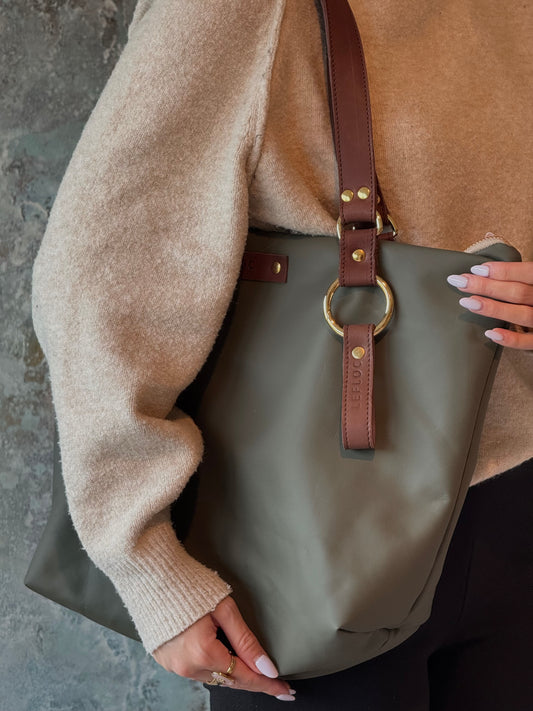 Bolso Paula verde impermeable