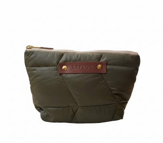 Neceser verde acolchado