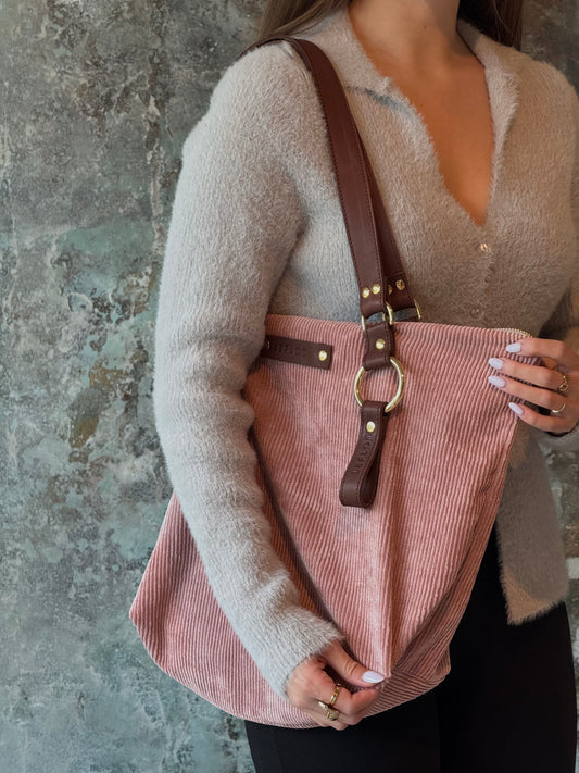 Bolso Paula rosa pana