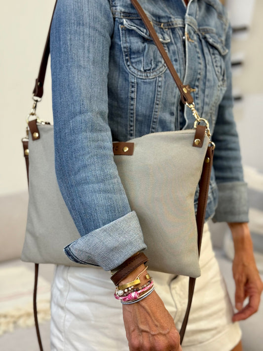 Bolso Nares gris tela técnica
