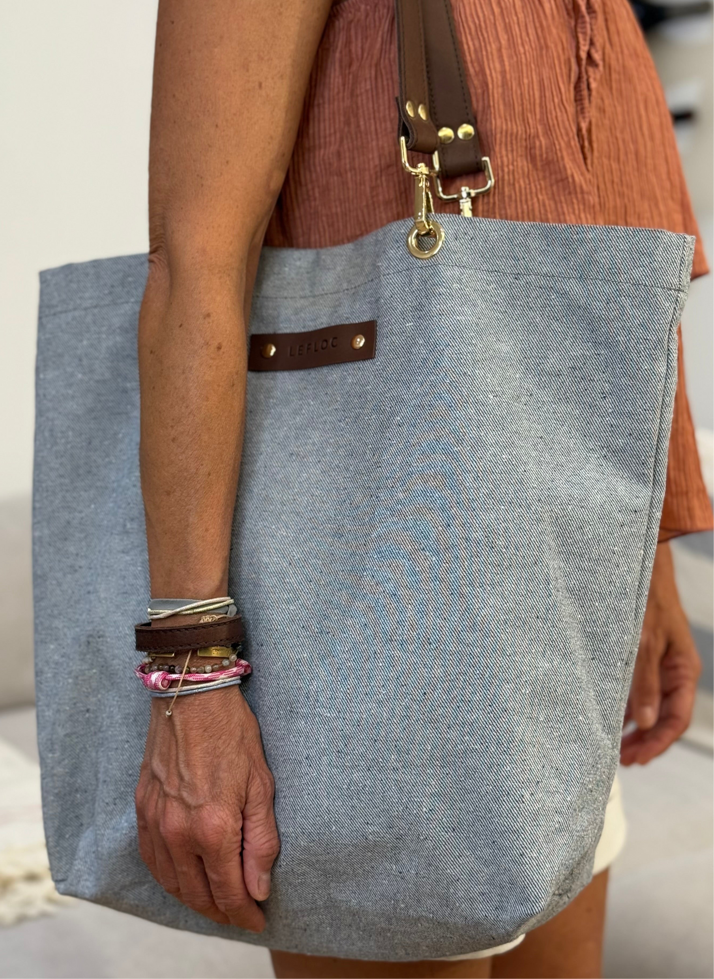 Bolso Mina tejano claro